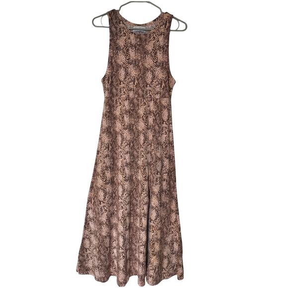 Urban Outfitters Women's Snake Print Sleeveless Front Slit Midi Dress Size M - Picture 2 of 11